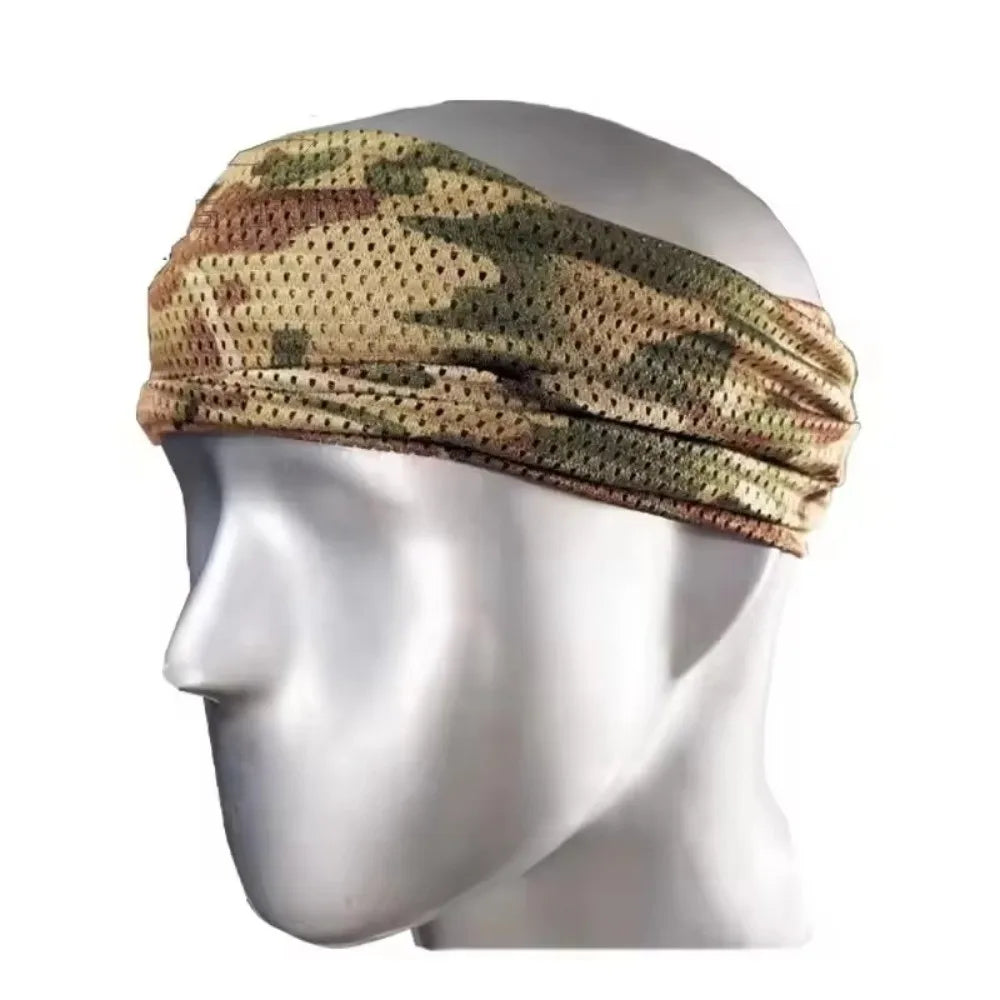 Multi-Functional Large Mesh Holes Face Towel Stretchy Fabric Neck Gaiter Quick Dry Breathable Sunshade Collar Outdoor Sports Vue