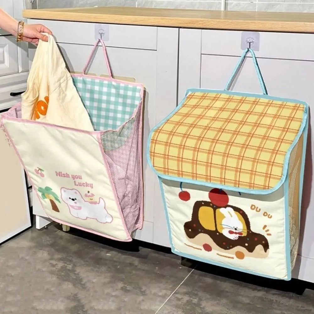 Non-woven Fabric Dirty Clothes Basket Folding Wall Mounted Dirty Clothes Storage Bag with Handles Large Capacity Laundry Basket Vue