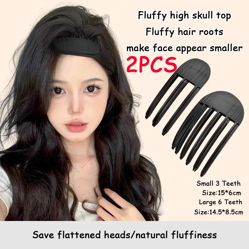 3/6Teeth Hair Roots Volumizing Hair Clips Women Curling Bangs Fixed Shape Hairpin Wind Sculpting Combs High-arched Styling Tool Vue 3Teeth and 6Teeth