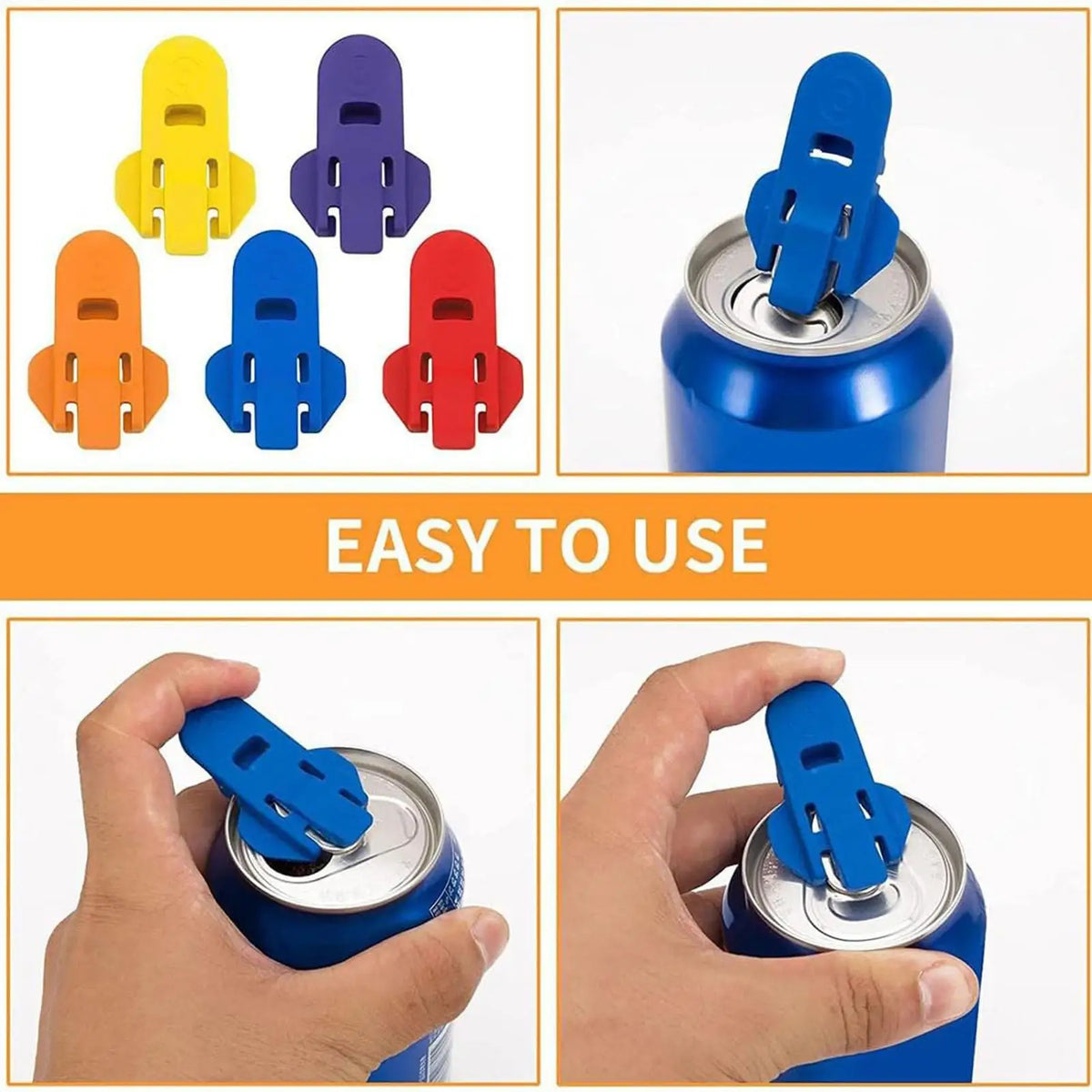 6pcs Simple Portable Bottle Opener Reusable Easy Can Opener Sealed Drink Beer Cola Opener Lid Remover For Family Outdoor picnic Vue