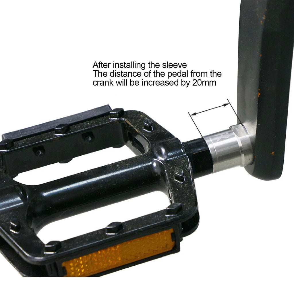 Pedal Extender Bike Pedal Extender Stainless Steel Extend By 20mm Extended Pedal Spacer for Mountain Road Bike Vue
