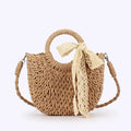 Fashionable Wicker Basket Bag Women's Single Shoulder Slant Cross