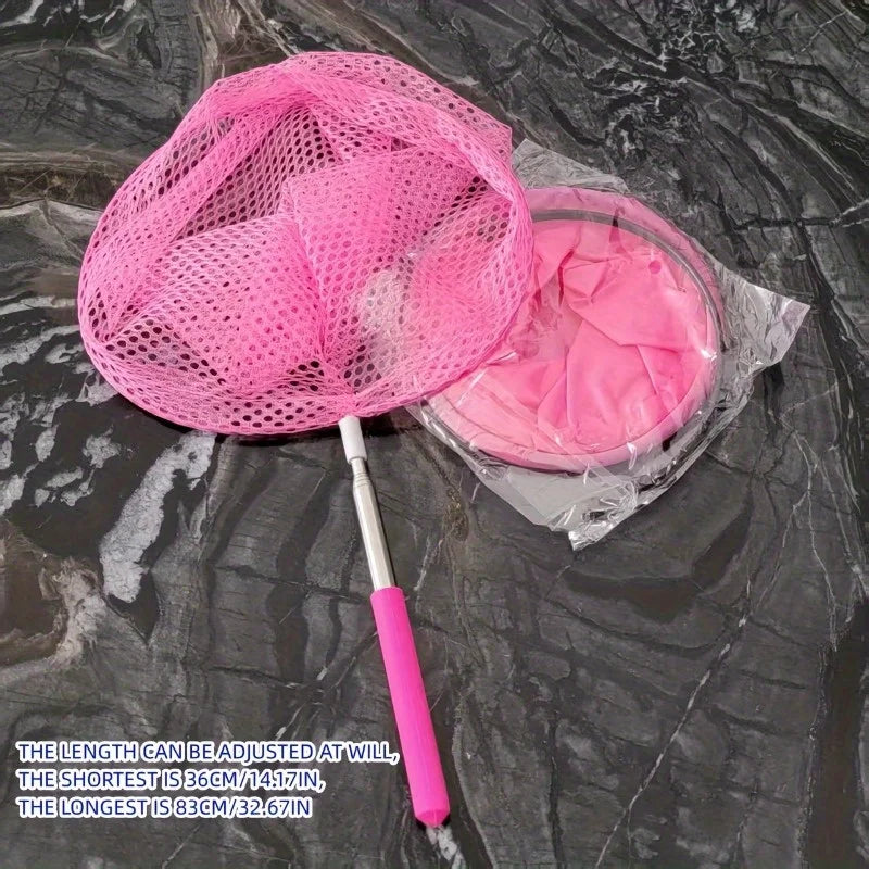 Retractable Fishing Net & Collapsible Bucket 2-Piece Set, Ideal for Catching Insects, Small Fish & Shrimp Outdoors Vue