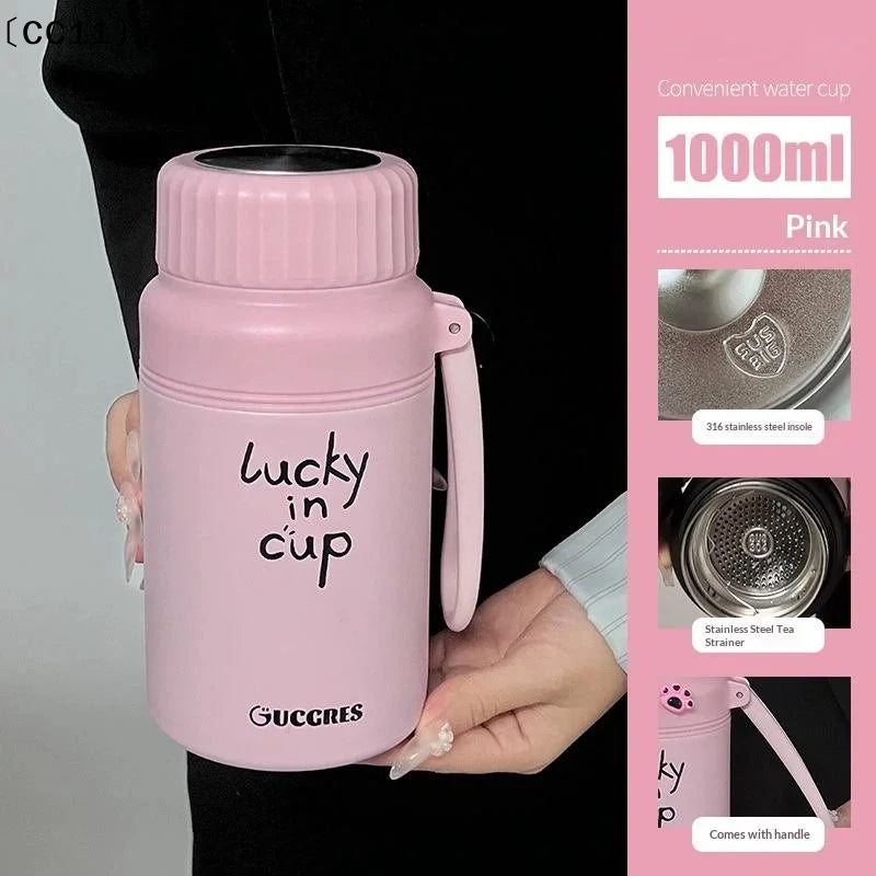 Portable Large-capacity 316 Stainless Steel Insulated Water Cup Tea