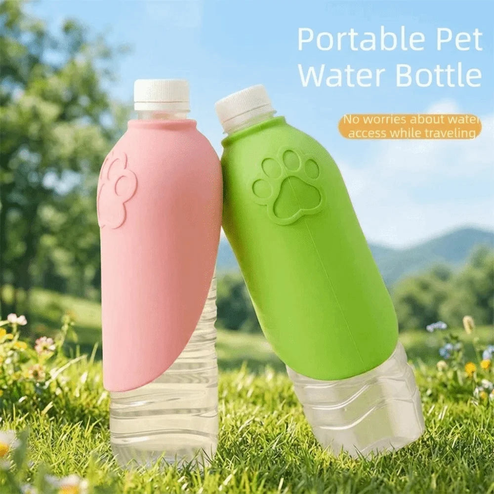 Food Dispense Portable Pet Walking Cup 2-in-1 Removable Dog water Feeder Leaf Shaped Collapsible Hydration Feeder Dogs Cats Pets Vue