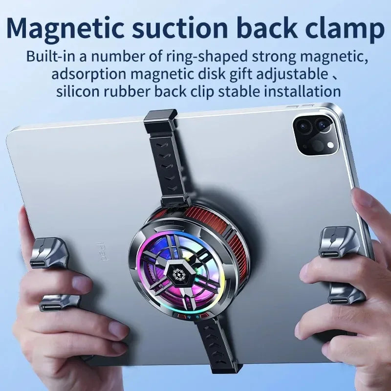 New Temperature Display Magnetic Tablet Cooler 30W Cooling Radiator For iPad Cooling Pad Portable Laptop Cooling radiator Vue