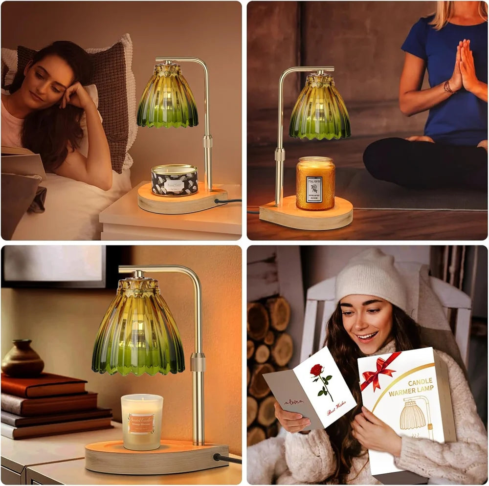 Candle Warmer Lamp Electric Timer - Candles Warming Light Height Adjustable Dimmable Warmers for Home Living Bedroom Vue