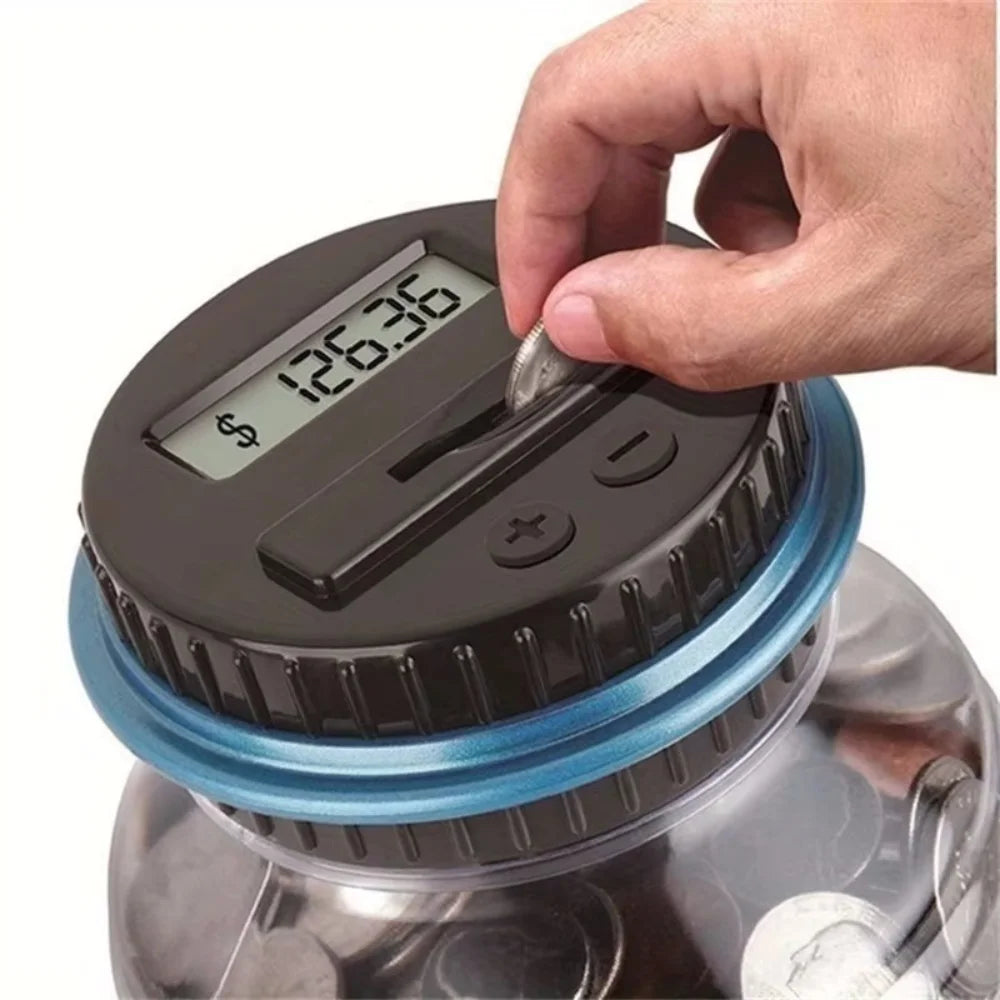 Large Capacity Intelligent Piggy Bank T Bucket Creative Coin Piggy Bank Automatic Counting Piggy Bank Family Piggy Bank Gift Box Vue
