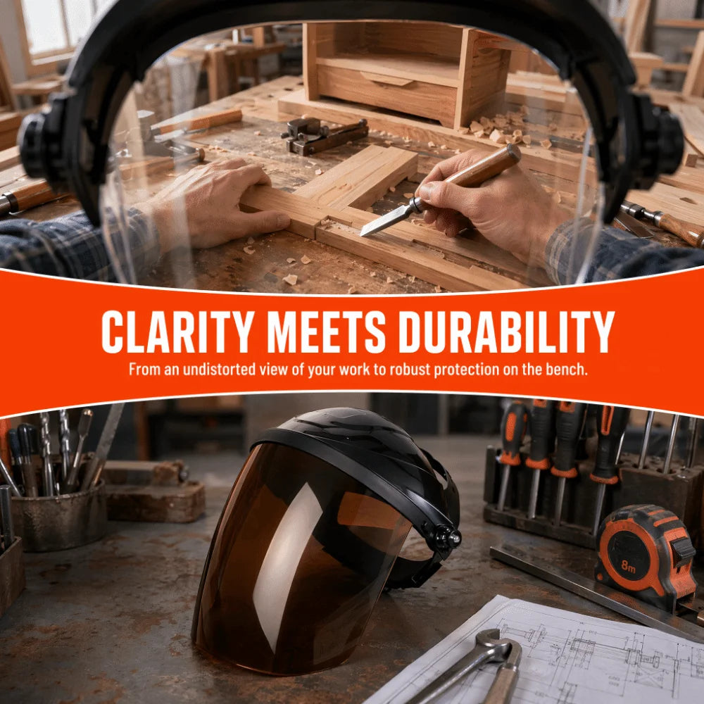 Face Protector Welding Protective Mask Adjustable Heat Resistant Welding Helmet Splash-proof Dust-proof Welder Mask Workshop Vue