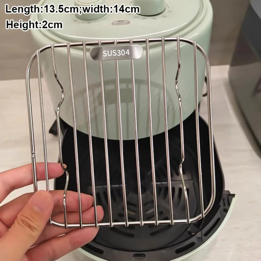 Round Square Cooking Rack Foot Thicken Air Fryer 304 Stainless Steel Vue Square 14cm