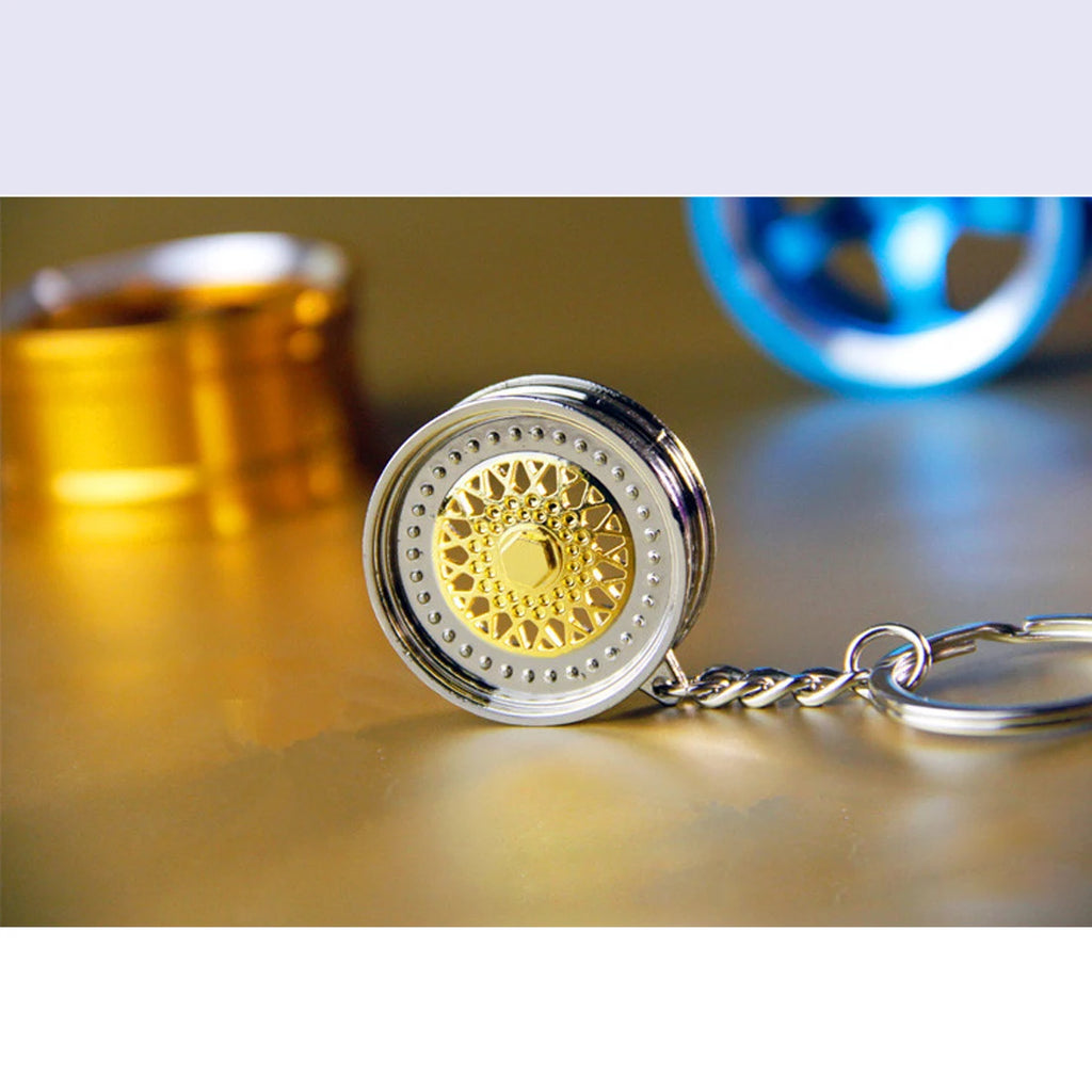 Hot Sale Wheel Rim Keychain Creative Accessories Auto Part Model Pendant 3D Car Keyring Key Chain Ring Keyfob Holder Vue