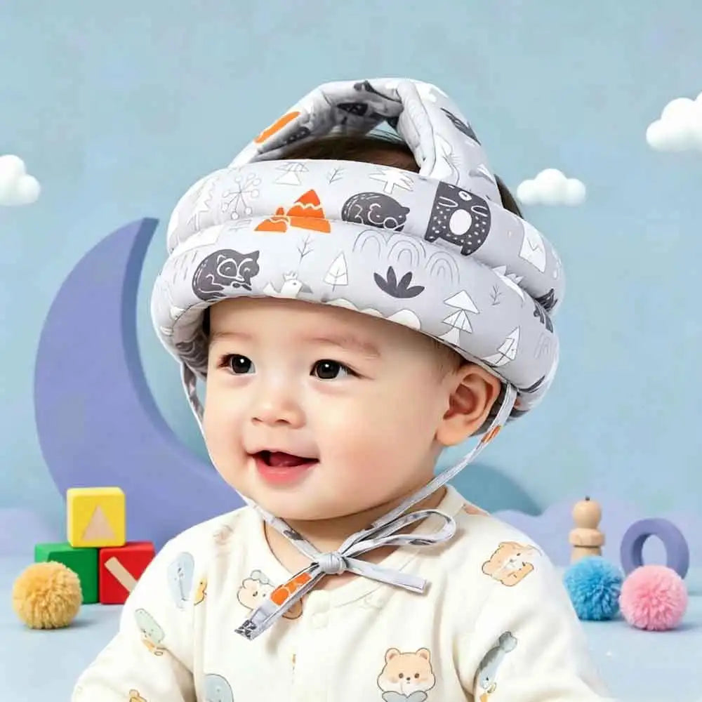 1 PCS Baby Safety Helmet Head Protection Hat Toddler Walk Crash Cap Adjustable Protective Headgear Vue