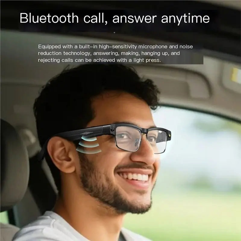 Hot-8MP Camera Smart Glasses Photo Video Record BT Call Music Playback Smart Glasses Al Recognition Voice Sunglasses Vue