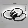 Modern LED Ceiling Light for Living Room Bedroom Hallway Lamp Square Round Chandelier Indoor Lighting Fixture Vue DSY-BK-Cold Light