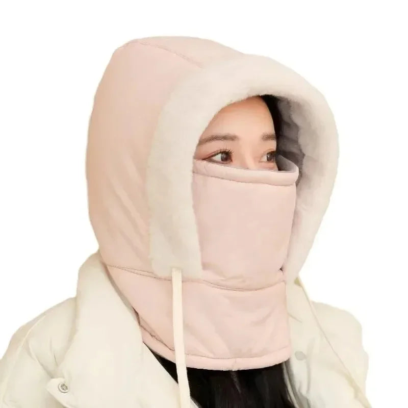 Autumn Winter Unisex Ski Hat Trapper Hat with Ear Flaps Thickened Warm Fleece Lined Cap for Outdoor Cycling Hiking Vue