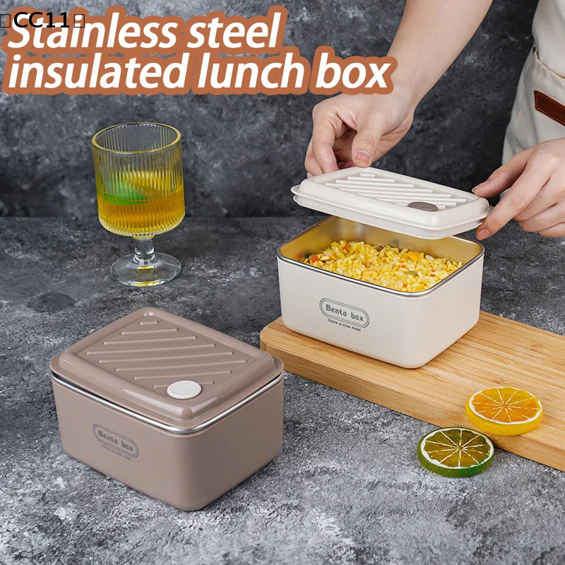 Stainless Steel Lunch Box Set With Bag Portable Sealed Insulated Lunch Box Multi-functional Bento Box〔CC11〕 Vue