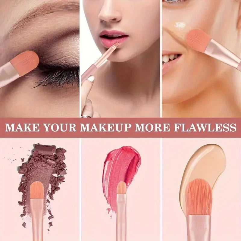8-20Pcs Makeup Brush Set Portable Eyeshadow Foundation Blush Makeup Brush Kit Cosmetic Concealer Makeup Brushes Mini Beauty Tool Vue