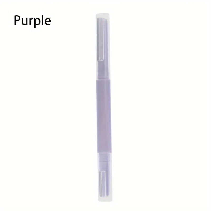 1Pcs Precision Double-Headed Dermaplaning Tool, Sharp & Safe Dermaplane Razor, Face Razors for Women, Eyebrow Razor, Facial Razo Vue Purple