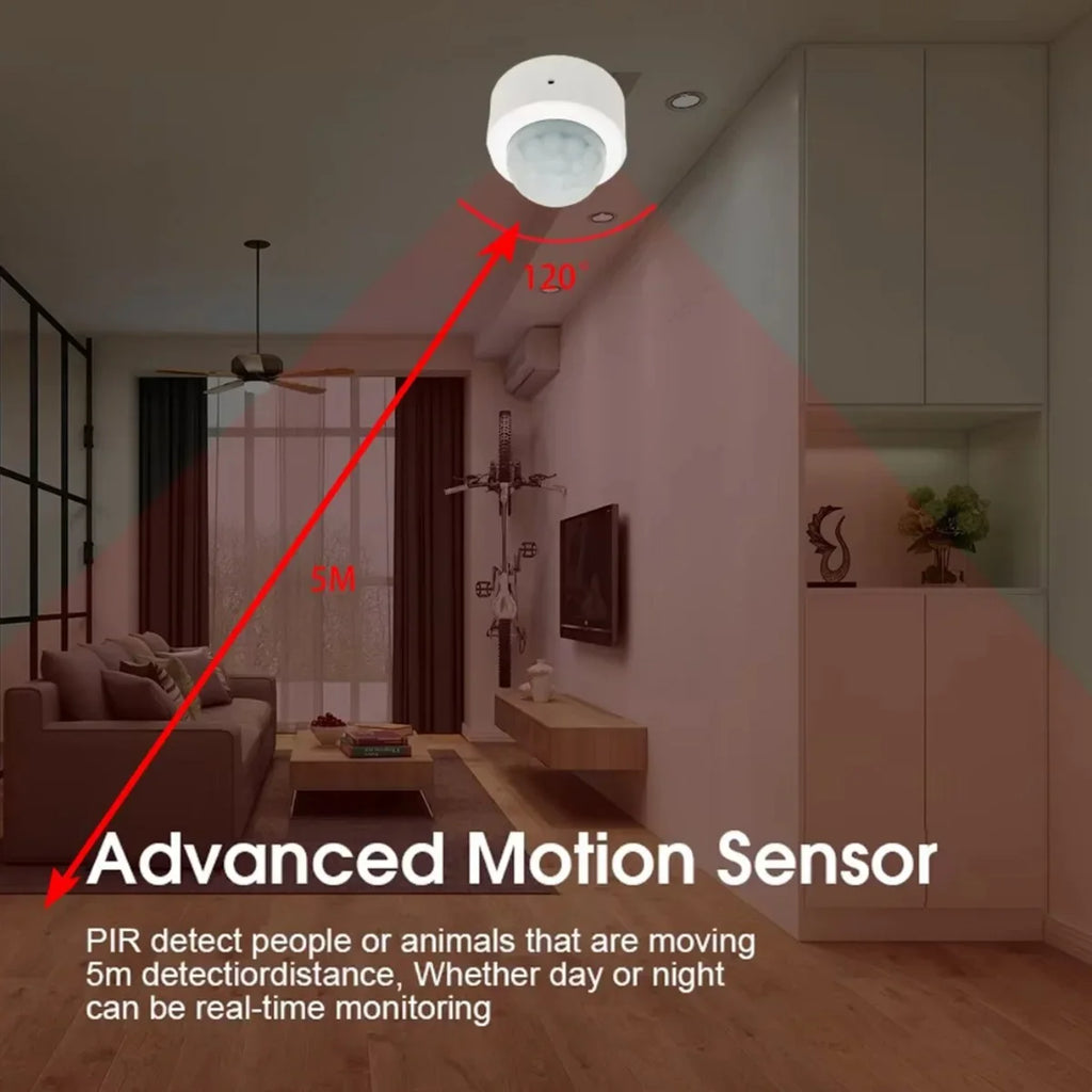 Zigbee Mini PIR Motion Sensor Wireless Infrared Detector Smart Home Security Body Movement Works With Tuya Home Assistant Vue