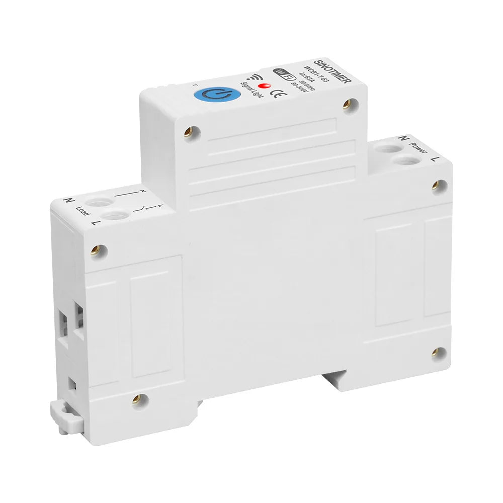 WCB1-T-63 Tuya Smart Remote Control Circuit Breaker 60-300V 50/60Hz 63A WiFi Remote Control On-Off Timer Switch Protector Vue