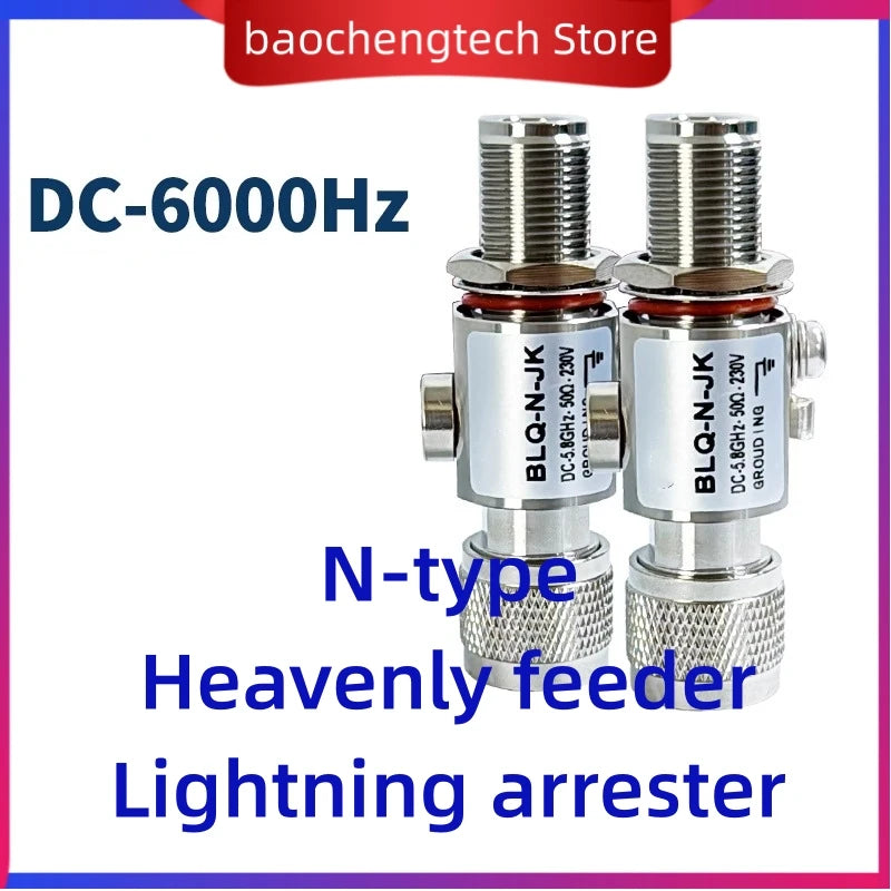 0-6GHz RF coaxial N-type antenna feeder lightning arrester 5.8G/2.4G lightning arrester N-JK N-male to N-female Vue