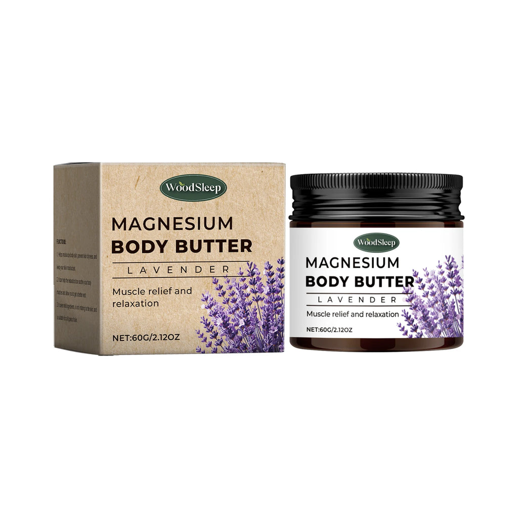 Lavender Magnesium Body Butter - A Moisturizing Cream Suitable for Dry Skin, Emitting a Relaxing Fragrance, Mild and Non-Greasy Vue 60g boxed