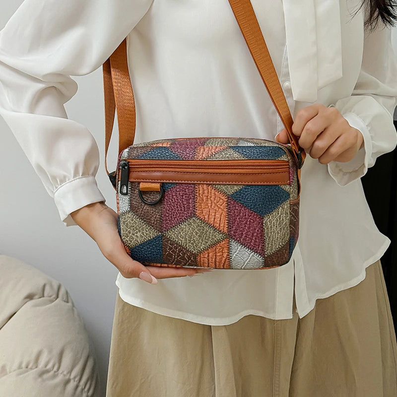 Stylish Patterned Men's Crossbody Bag Daily Outings Compact