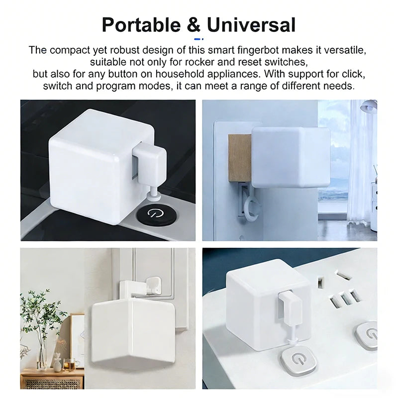 Smart Fingerbot Button Pusher Tuya Bluetooth Robot Finger Smart Life APP Control Timing Function Battery Operated Press Bot Vue
