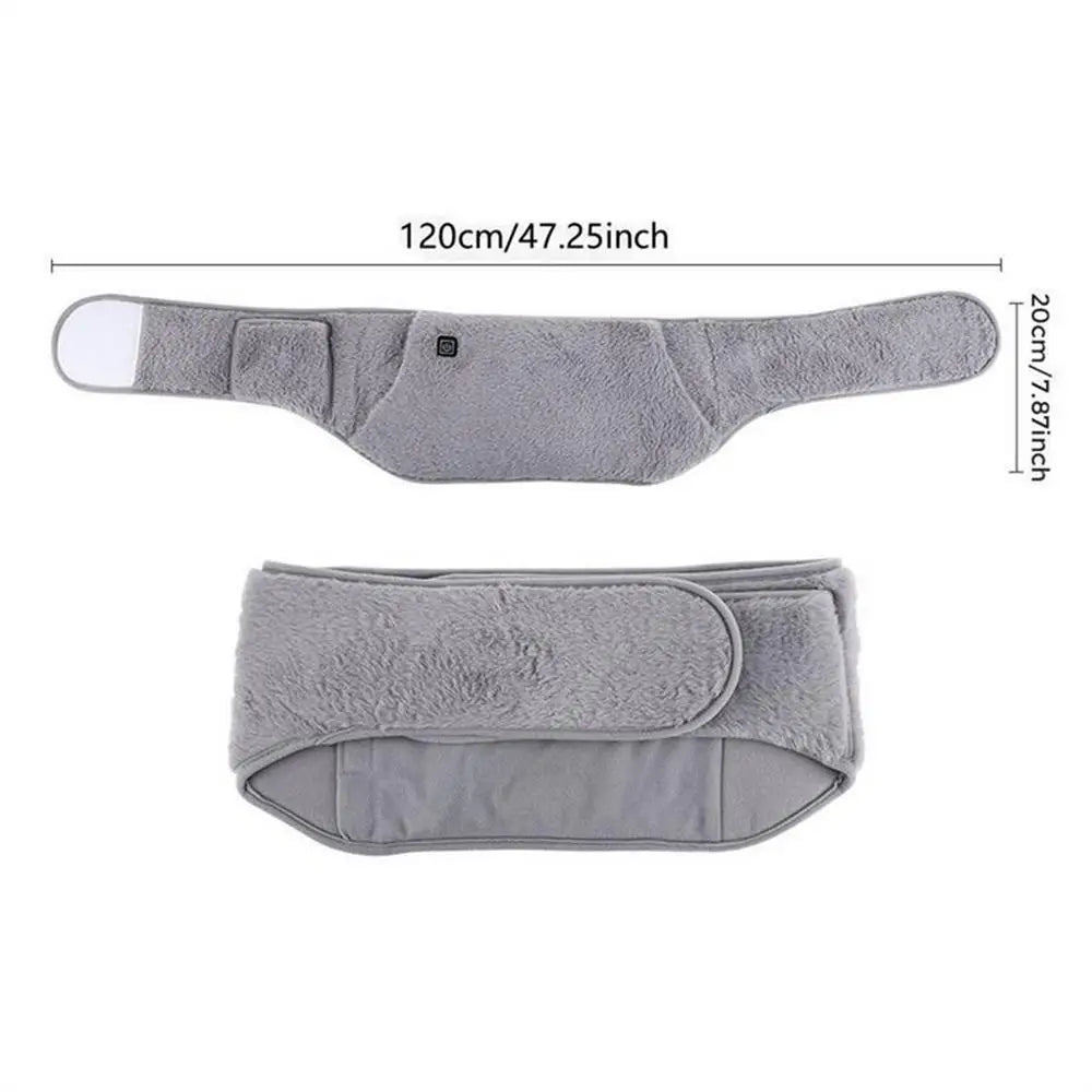 Abdominal Heating Pad 3-Levels Electric Heated Waist Belt Warmer for Back Pain, Menstrual Belly and Abdominal Comfort for Women Vue Gray
