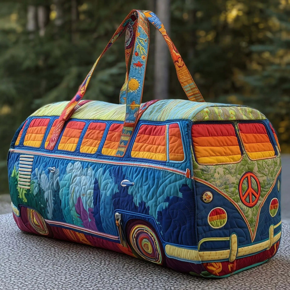 Women's 3D Quilted Travel Duffel Bag – Nature Print, 27 Colors