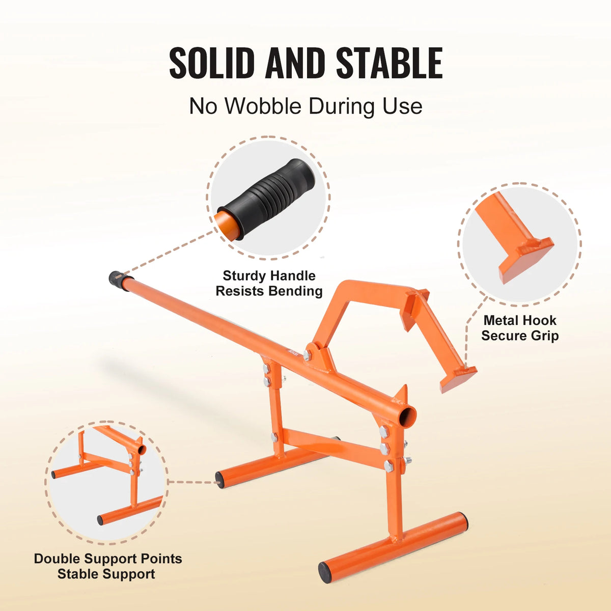 46.5" Heavy Duty Steel Timberjack Log Lifter – Adjustable Hook Log Lifter Tool Vue