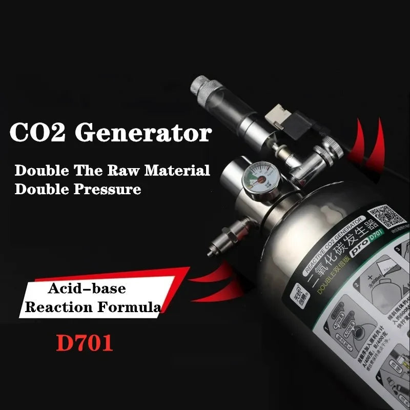 Aquarium DIY CO2 Generator System Kit with Auto Bubble Counter and Diffuser for Plants Fish Tank Reactor Pressure Gauge Filter Vue