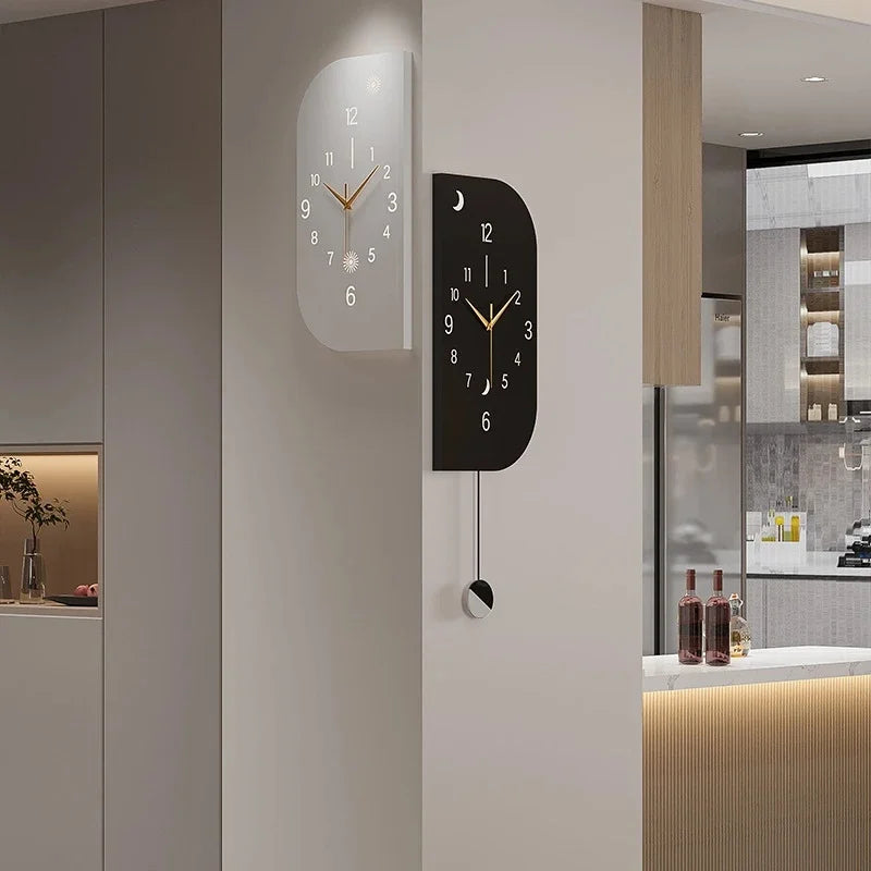 Modern Corner Double Sided Wall Clock High End Minimalist Design For Living Room Entryway Home For Couples Christmas Gift Vue