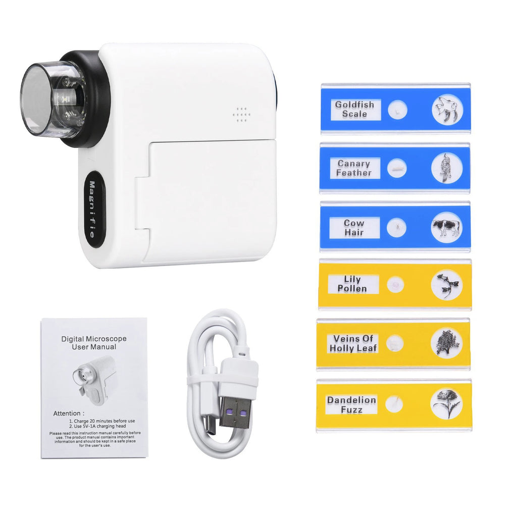 Kids Handheld Digital Microscope 100X–1000X Portable USB Scope Kids Digital Microscope Vue white 500X China Mainland