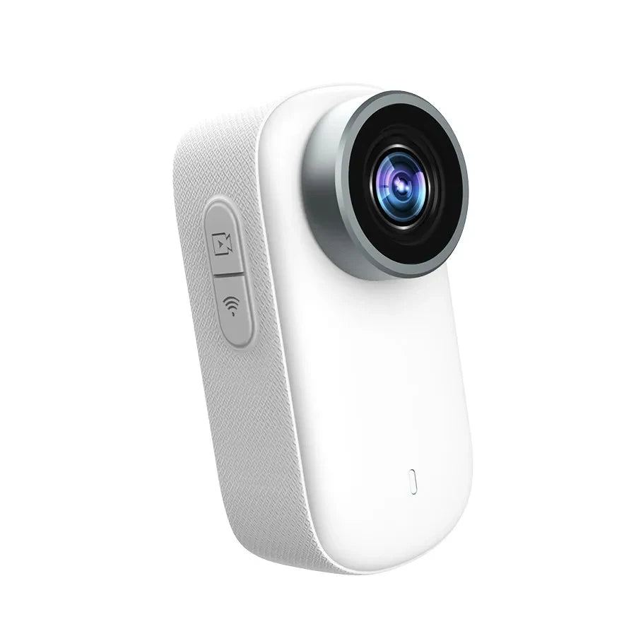 4K WiFi Bodycam Action Bike Camera Integrated Helmet Handlebar Motorcycle Road Sports Cam Battery Body Mini Thumb Camera Vue White-no card