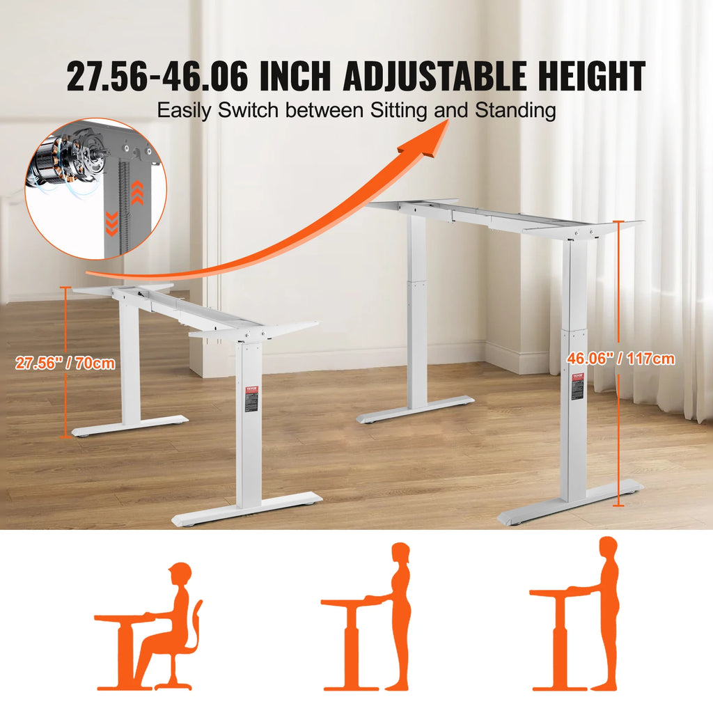 Electric Standing Desk Frame – Adjustable Height Ergonomic Legs Standing Desk Frame Vue