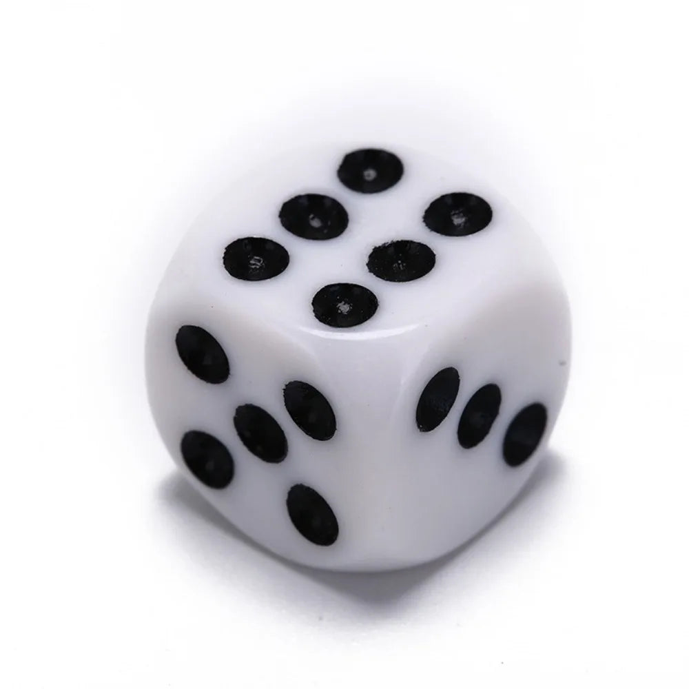 6 Sided Drinking Dice Acrylic White Dices Cubes RPG Game Accessory Vue