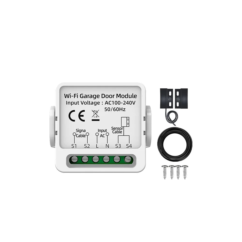 WiFi Intelligent Garage Door Controller APP Door Opener and Alexa Google Home Collaborative Work With Tuya APP Vue