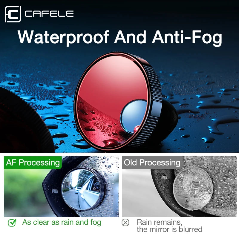 2pcs Car Rearview Mirror HD Blind Spot Mirrors 360-Degree Wide Angle Car Round Convex Mirror Adjustable With Screw sucker Vue