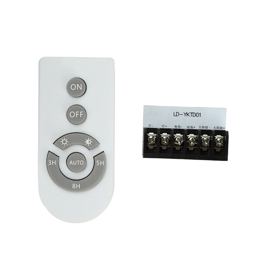 DC3-45V Automatic Solar LED Light Driver Control Board 6A Charge 4A Output Remote Control Daytime Charging Night Auto On Vue