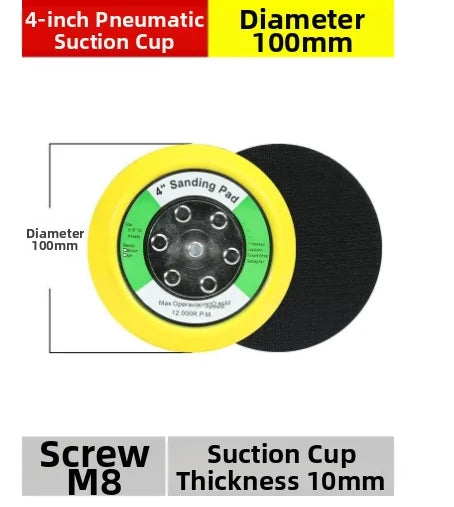 Pneumatic Sanding Backing Pad 2–5 Inch | Air Sander Disc Base Sanding Backing Pad Vue