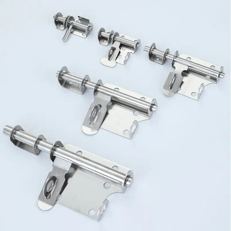 1 Set Solid Sliding Bolts Latch Hasp Stainless Steel Door Latch Home Hardware Gate Safety Toilet Door Lock Vue