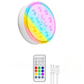 USB Pool Lights Rechargeable Submersible LED Lights with Remote RF IP68 Underwater Waterproof Pond Light for Inground Pool Decor Vue 1 PCS