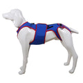 Adjustable Dog Back Brace Breathable Comfortable Pet Support Harness Back Protector Thickened Dog Soothing Clothes Vue Blue XL