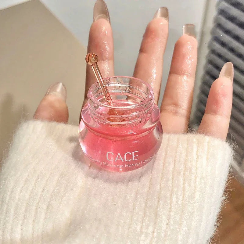 Cute Pot Lip Oil Fresh Cherry Honey Lip Balm Long Lasting Moisturizing Clear Lip Oil Liquid Transparent Gloss Makeup Cosmetics Vue