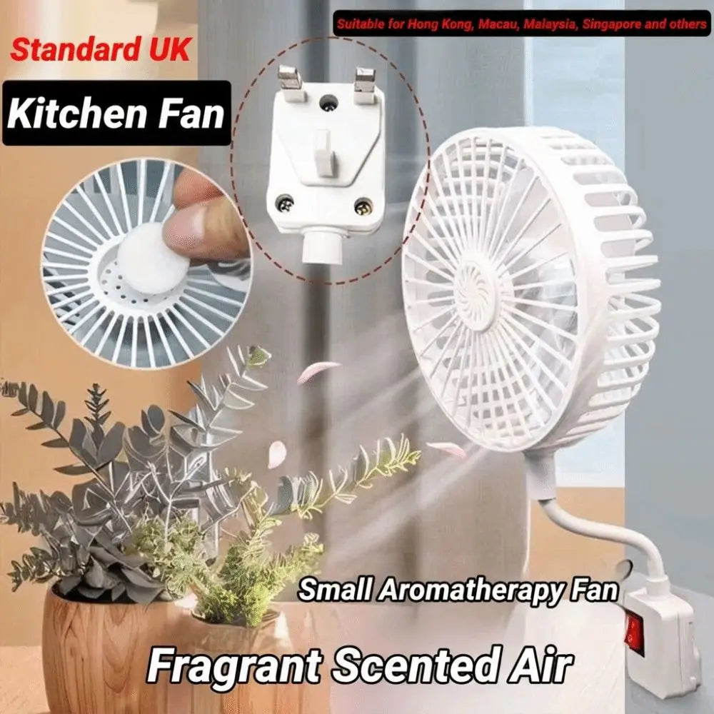 360 Rotatable Socket Fan Low Noise Safety Cover UK Plug Energy Saving Vue