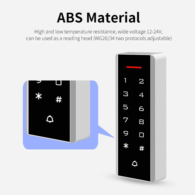 Mini 125Khz RFID Keypad Touch Access Control System WG26 Access Controller Keyboard for Home Security Sytem Vue