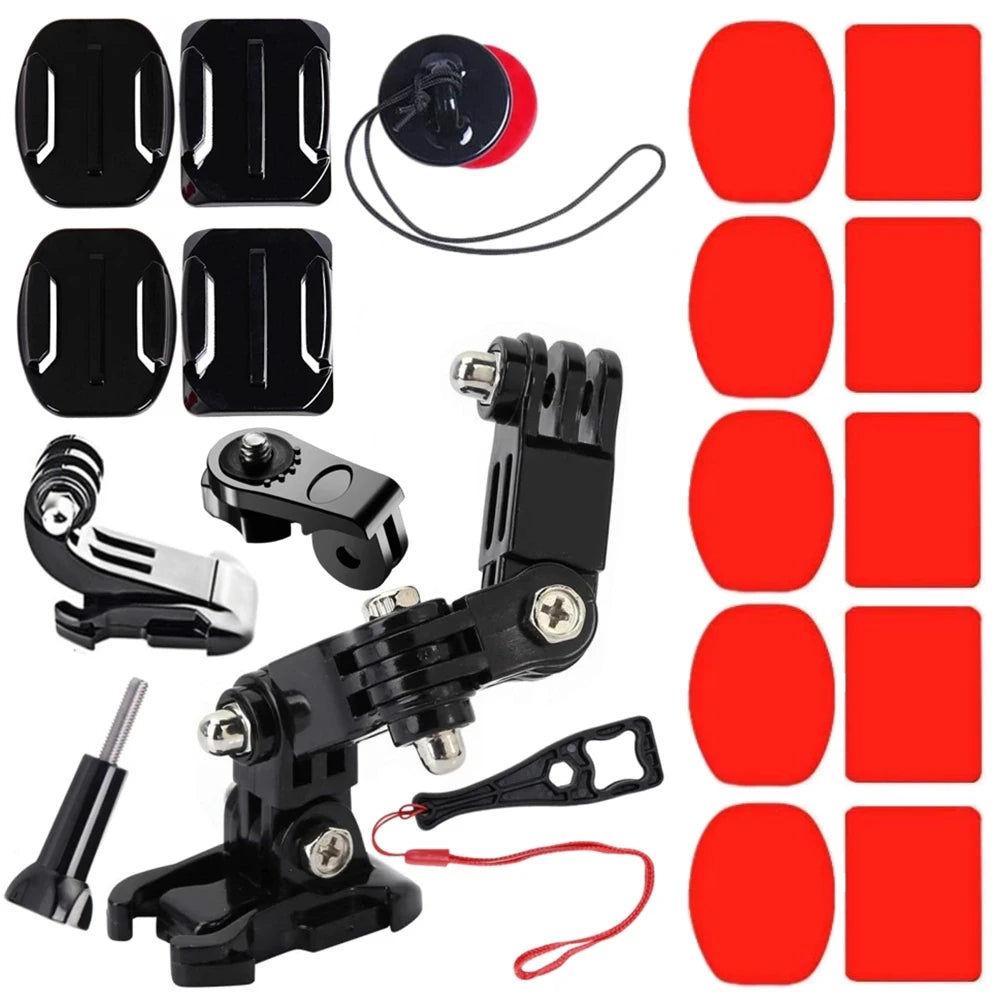 Motorcycle Helmet Kit for GoPro Hero 1110 9 8 7 Action Camera Accessories Set Chin Mount Bracket Bike Chin Mount For Go Pro Vue