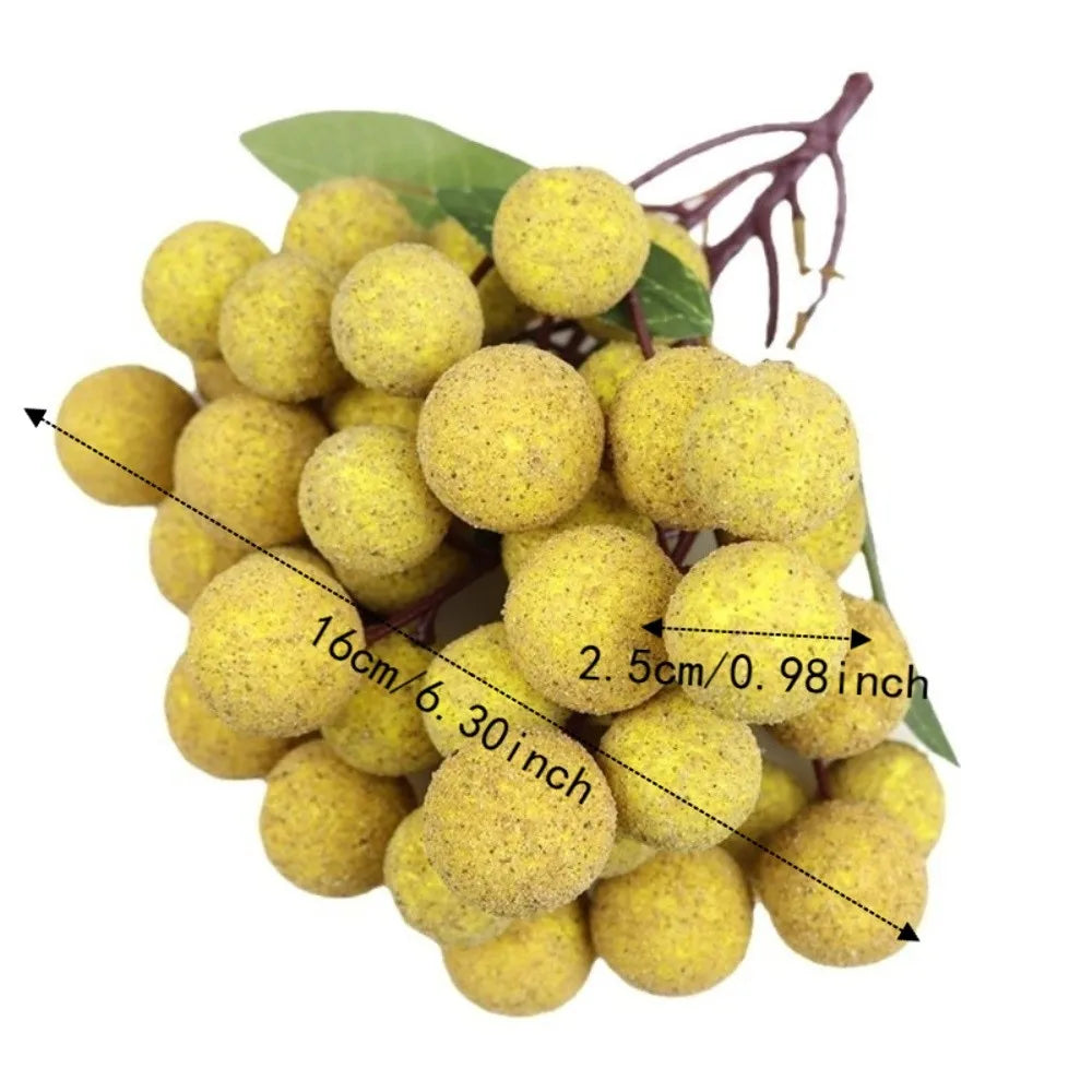 Durable Realistic Simulation Longan Lifelike Funny Artificial Fruit Decorative Handicrafts Fruit Model Shopwindow Ornament Vue