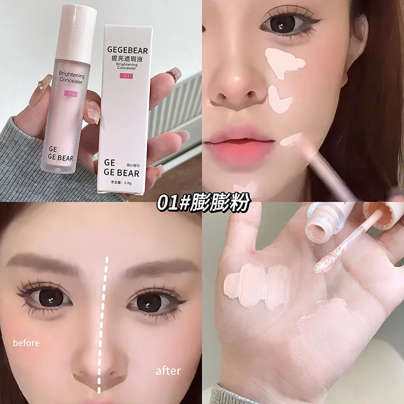 Gege Bear Makeup Face Concealer Full Coverage Long Lasting Waterproof Liquid Base Eye Dark Circles Concealer Vue GX1312-01 3.8g